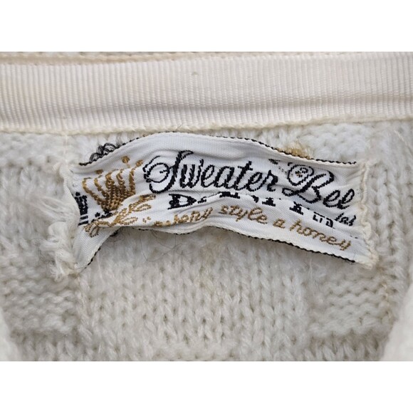 Vintage Sweater Bee Banff Sweater‎ Womens M Cable Knit Cape 70s Coastal Grandma - Picture 5 of 10